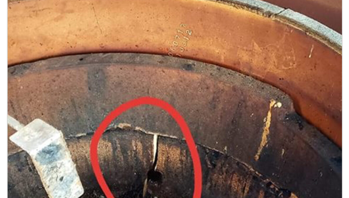 Low quality grill showing cracks and holes after use