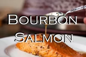 Bourbon Salmon on Plate - Text