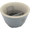 The Crucible Kamado Firebox lined with refractory brick and charcoal basket, for use in Saffire's premium kamado grills