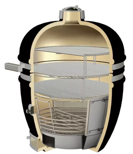 Grill Head Render with Crucible, Multi-Rack, and Secondary Cooking Grid