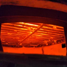 Crucible Charcoal Basket In Use Underneath