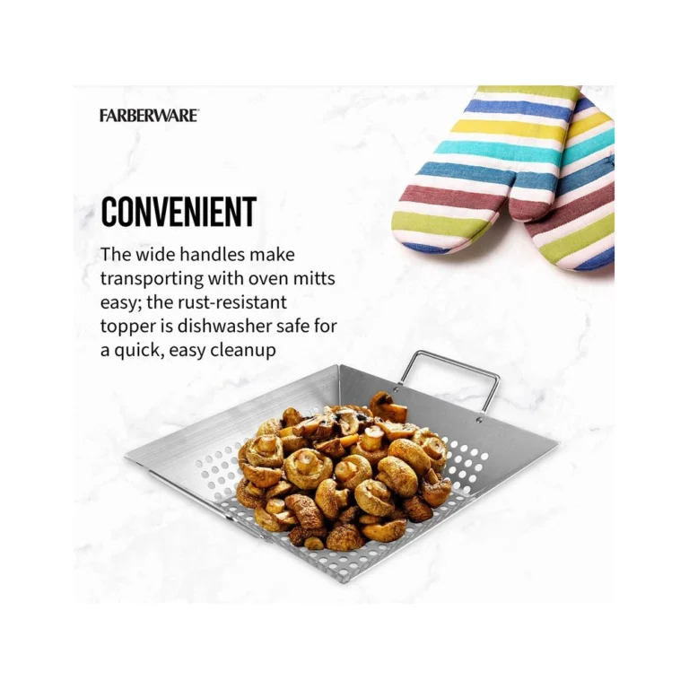 Farberware Stainless Steel Grill Topper With Handles
