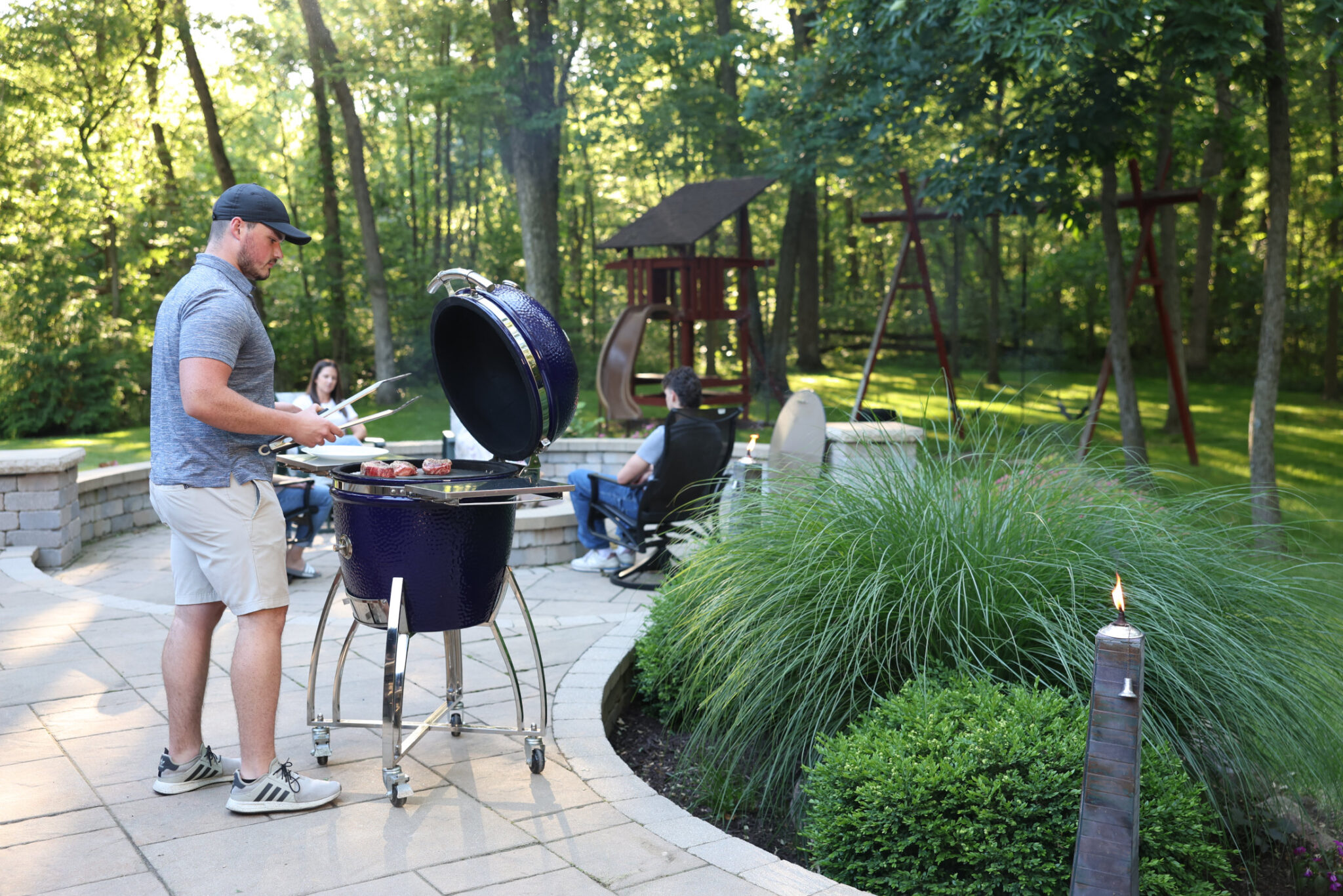 Grilling On A Saffire At A Party