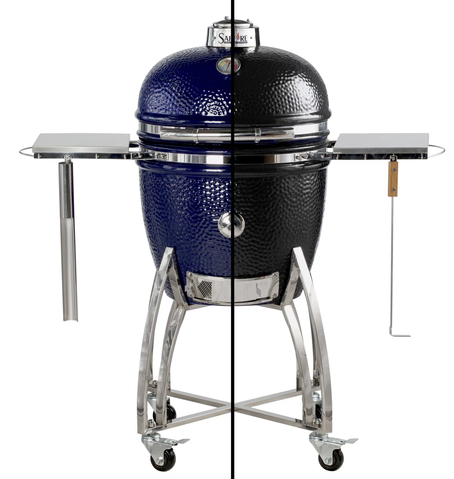 Large Saffire Platinum Blue Black Comparison