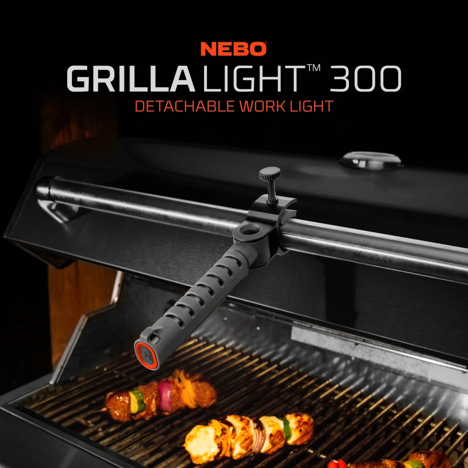 Nebo 300 Lumen Grill Light On Gas Grill