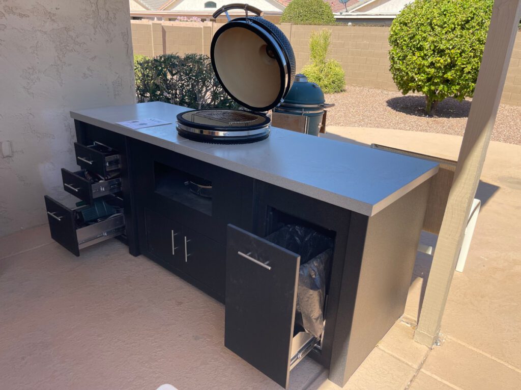 a barbecue grill on a patio