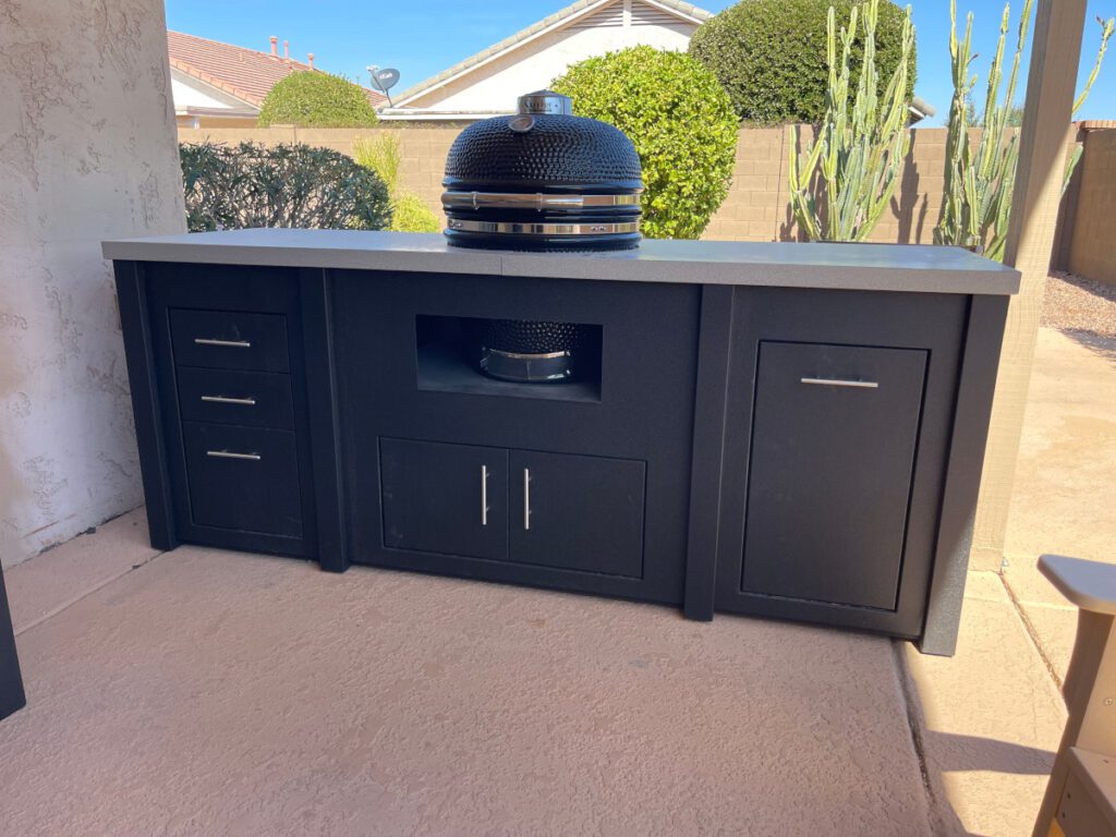 a barbecue grill on a counter
