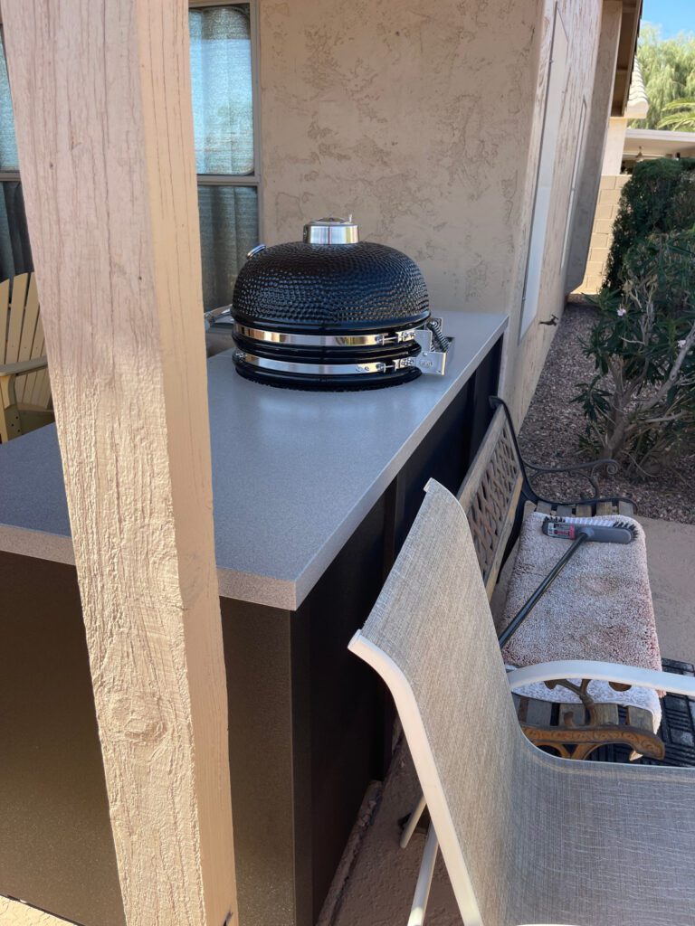 a grill on a counter