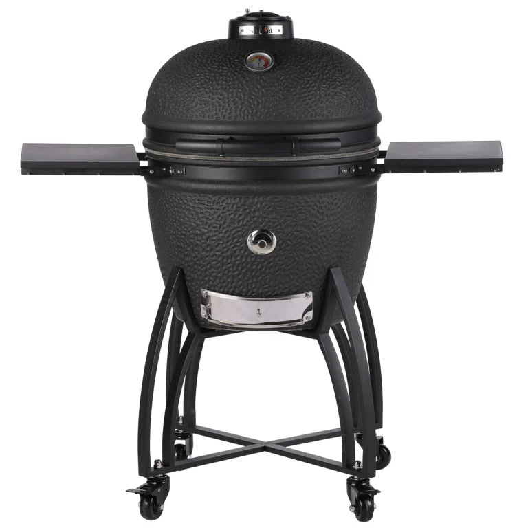 Saffire Xl Carbon Black Ceramic Kamado Grill Smoker Front