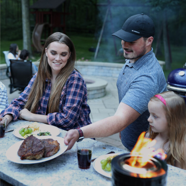 Serving Steak At Party Square