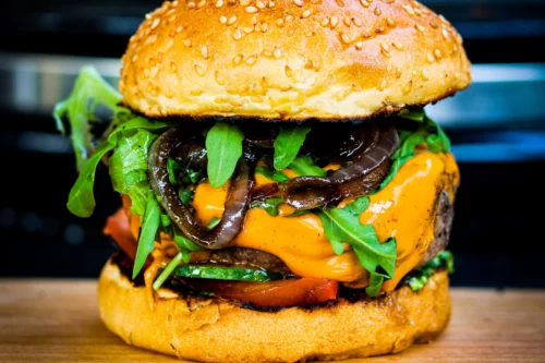 Thick and Juicy Burger Cooked On A Kamado